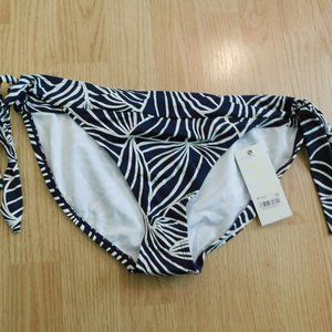 Women's Large Navy White Swim Bottom New